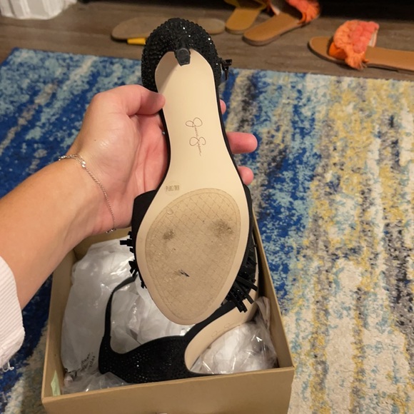 Black Sparkle Heels- Jessica Simpson - Picture 3 of 6